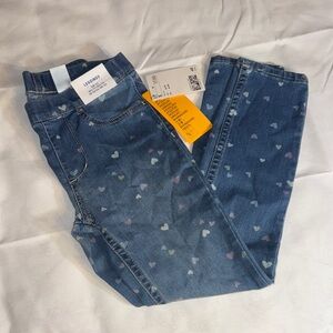 Blue Heart Print girls Jeans